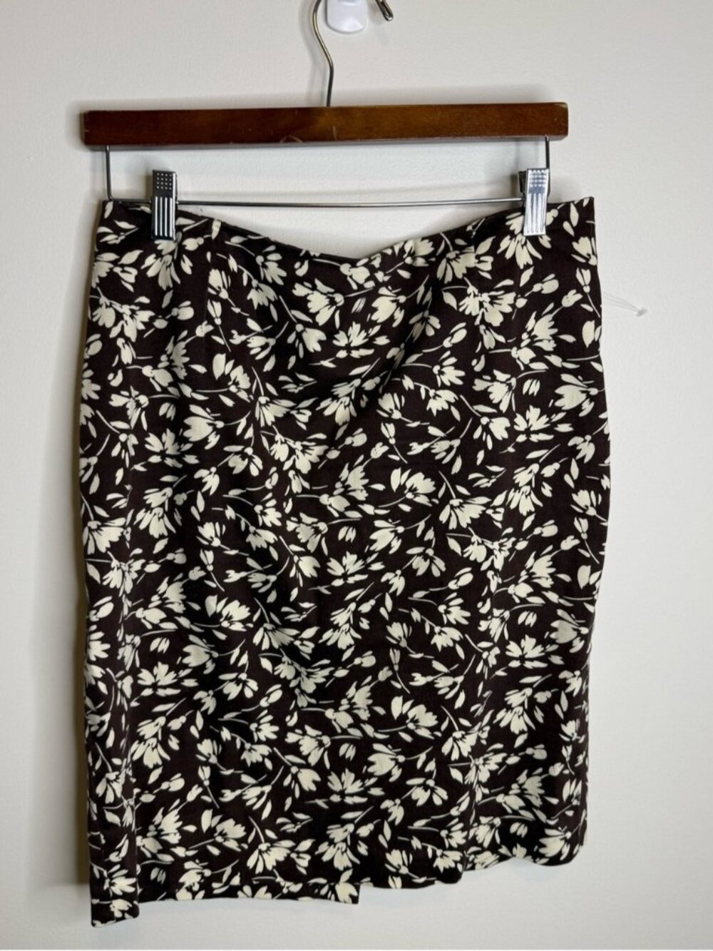 Lauren Ralph Lauren Brown Floral Pencil Skirt 10P
